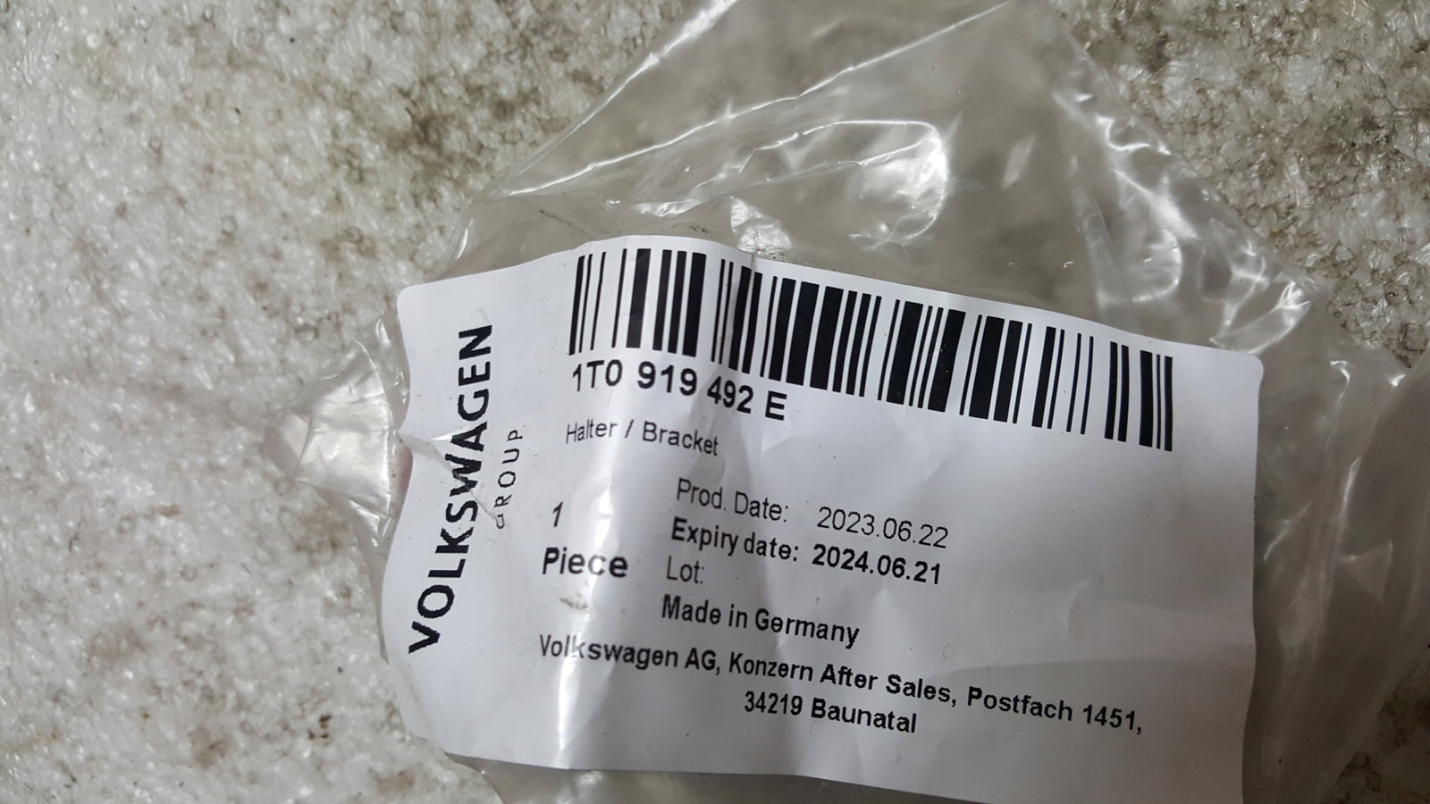 VW TOURAN I UCHWYT KOSZYK MOCOWANIE CZUJNIKA PARKOWANIA PDC 1T0919492E