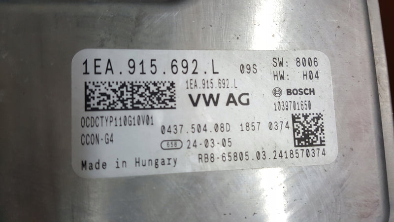 VW ID3 ID4 1EA MODUŁ ŁADOWARKA WYSOKIEGO NAPIĘCIA 1EA915692L