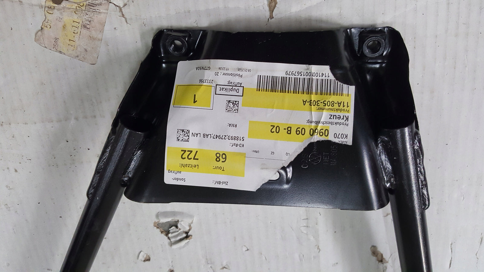 Wzmocnienie wspornik belki przód VW AUDI SKODA 11A805303A NOWE ORYGINAŁ