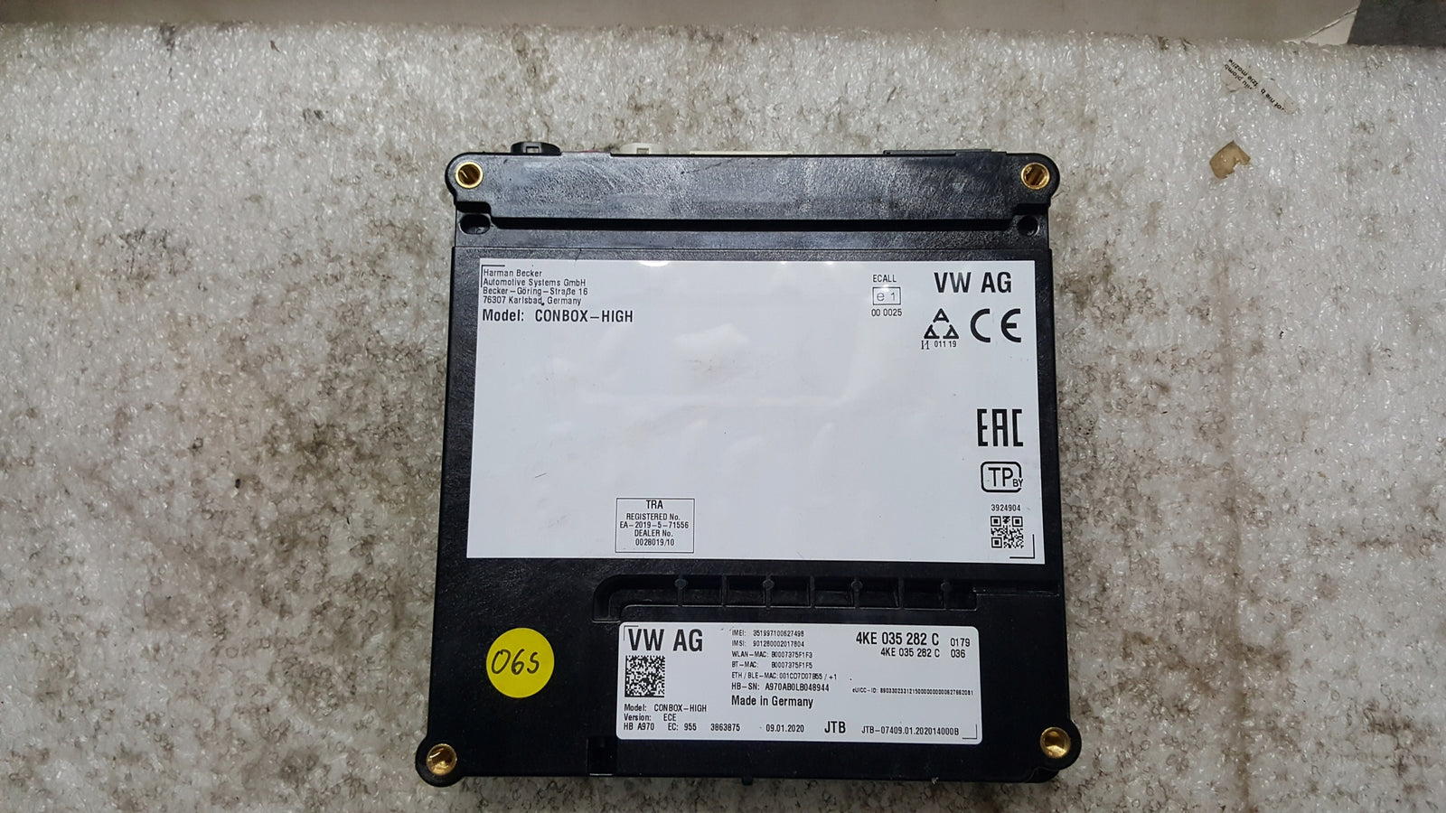 Sterownik moduł SOS-- AUDI A4 (B9) A5 RS4 RS5 4KE035282C demontaż