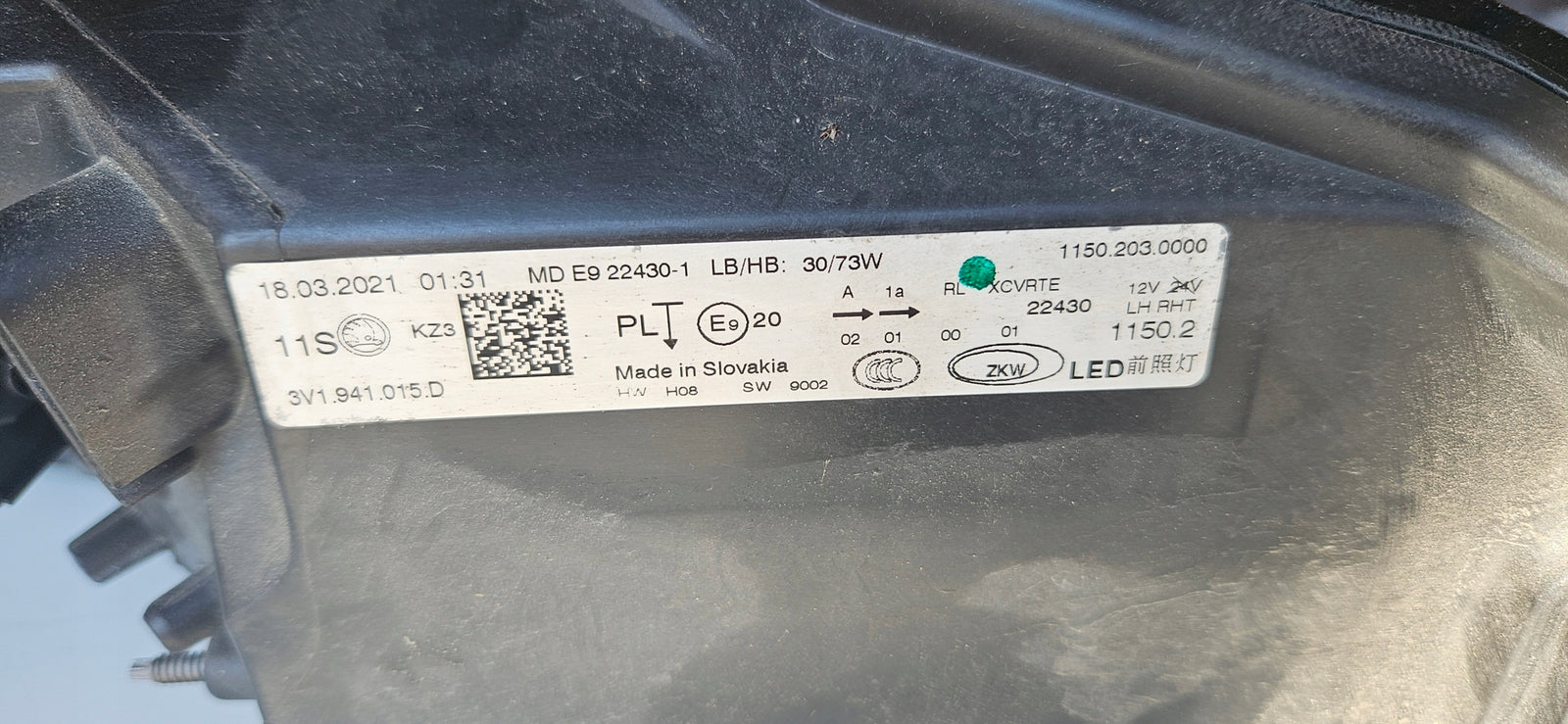 Le FUL LED SKODA SUPERB 3 LIFT 3V1941015D IDEAŁ 2021r
