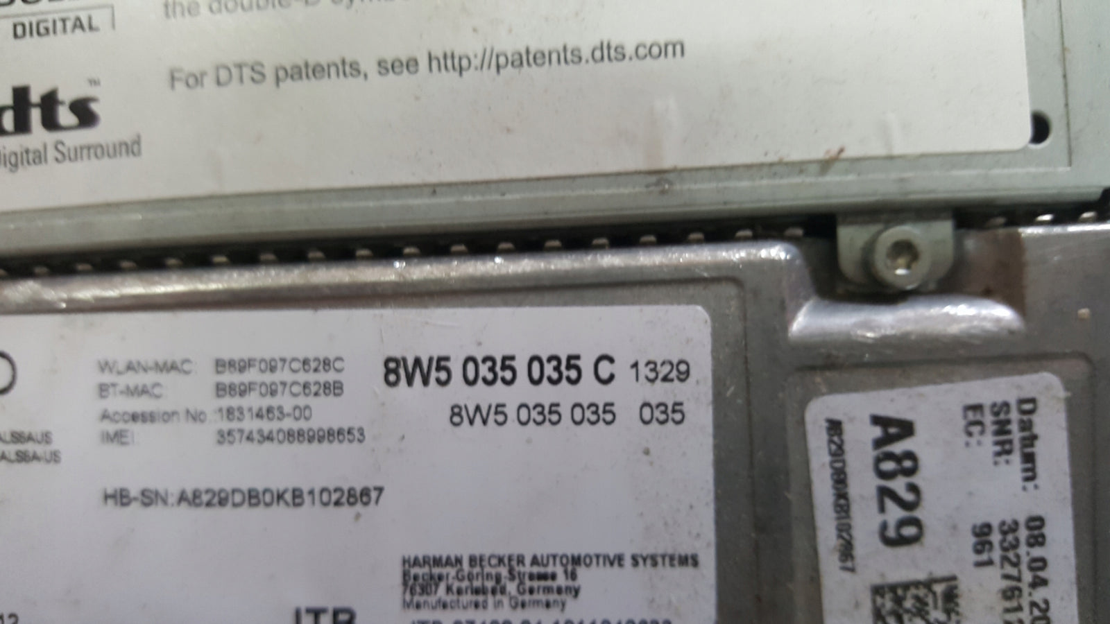 CZYTNIK NAWIGACJI NAVI AUDI A4 B9 A5 F5 8W5035035C