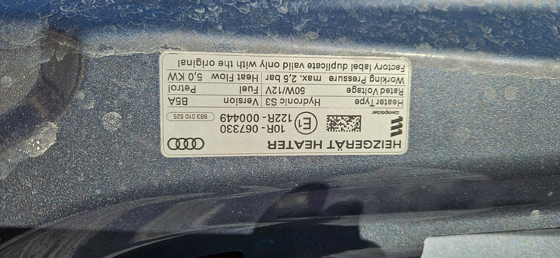Maska A5 S5 Audi OE 8B3823029B IDEALNA ORYGINAŁ