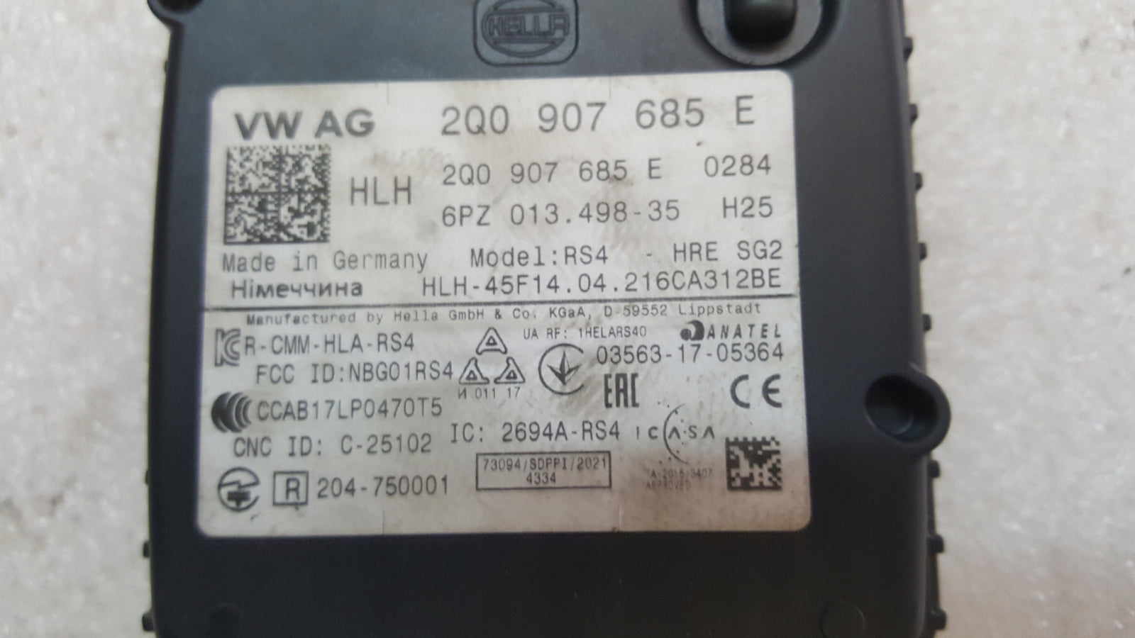 Radar asystent zmiany pasa VW AUDI SKODA SEAT 2Q0907685E demontaż