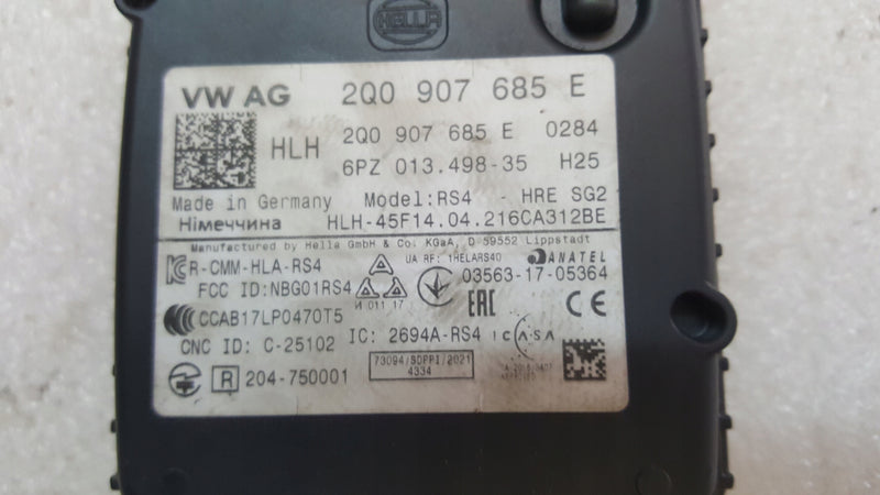 Radar asystent zmiany pasa VW AUDI SKODA SEAT 2Q0907685E demontaż