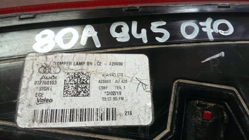 Lampa w zderzak PR tył AUDI Q5 80A945070 demontaż