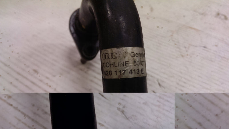 Przewód wąż olejowy AUDI R8 420117413E demontaż