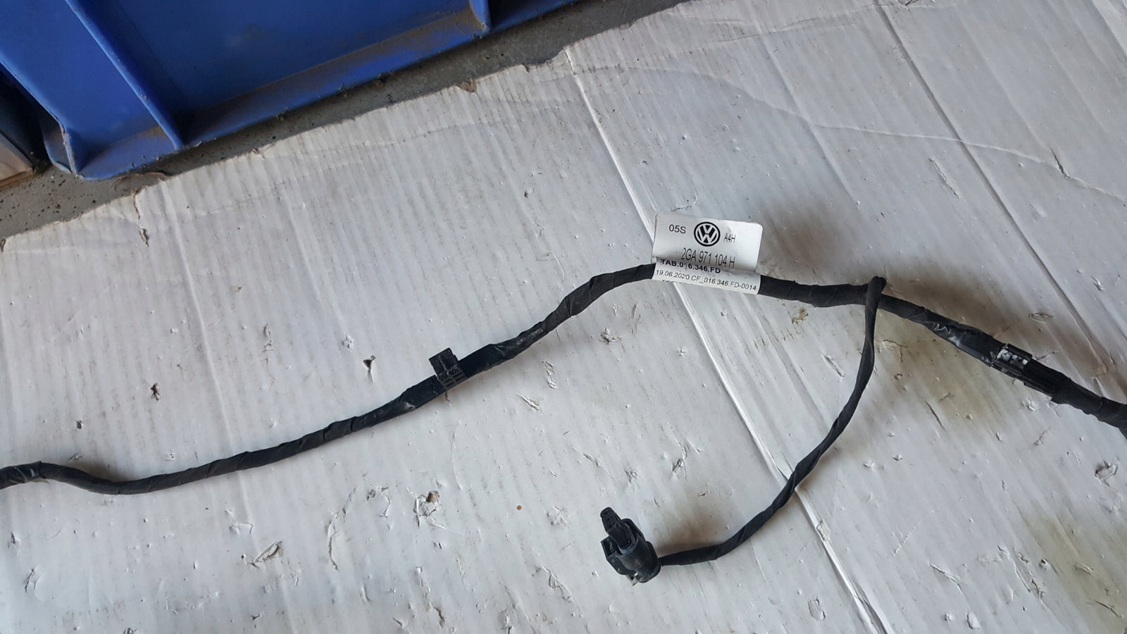 Wiązka instalacja PDC zderzaka tylnego VW T-ROC 2GA971104H demontaż