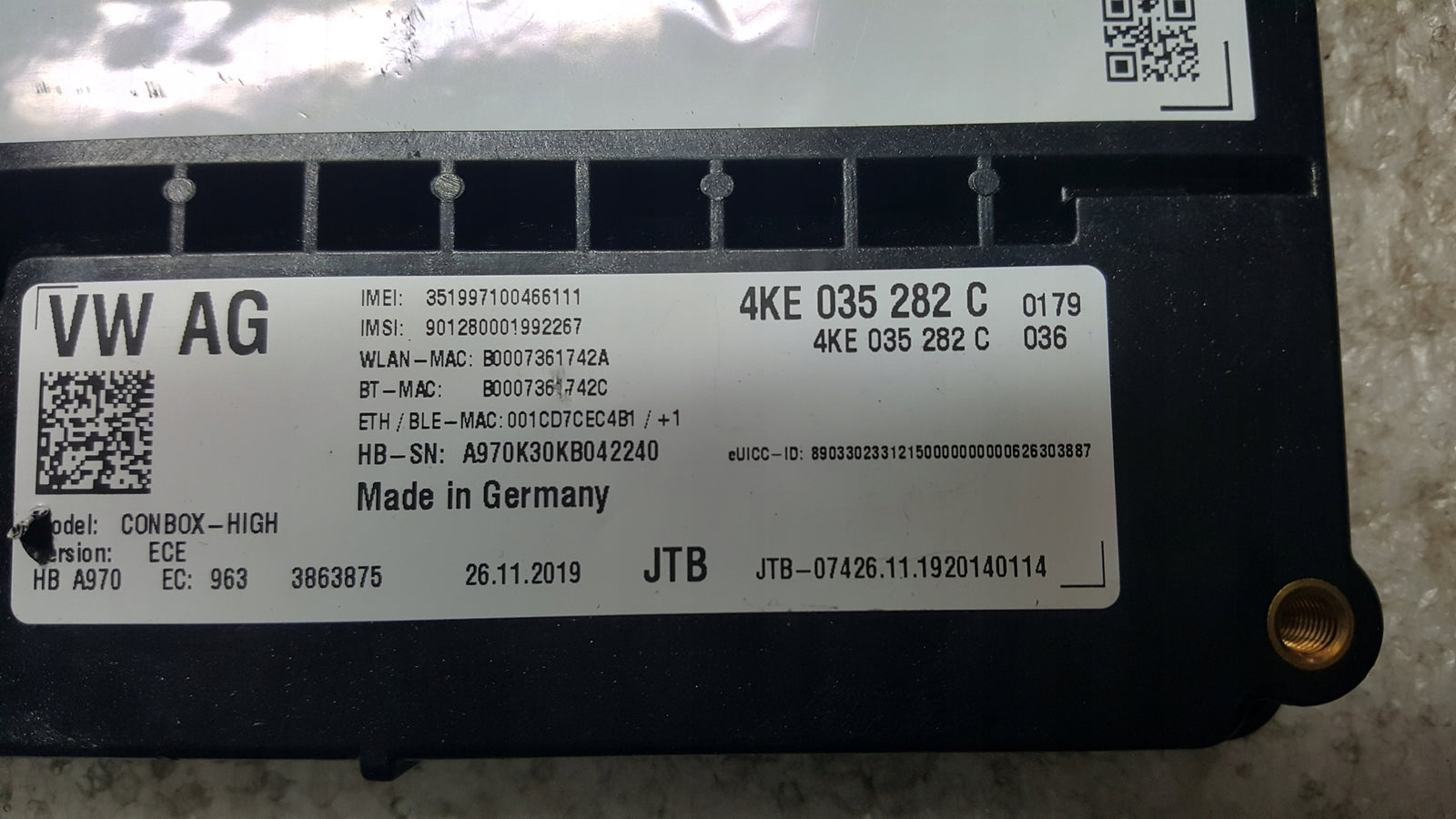 Sterownik moduł SOS-- AUDI A4 (B9) A5 RS4 RS5 4KE035282C