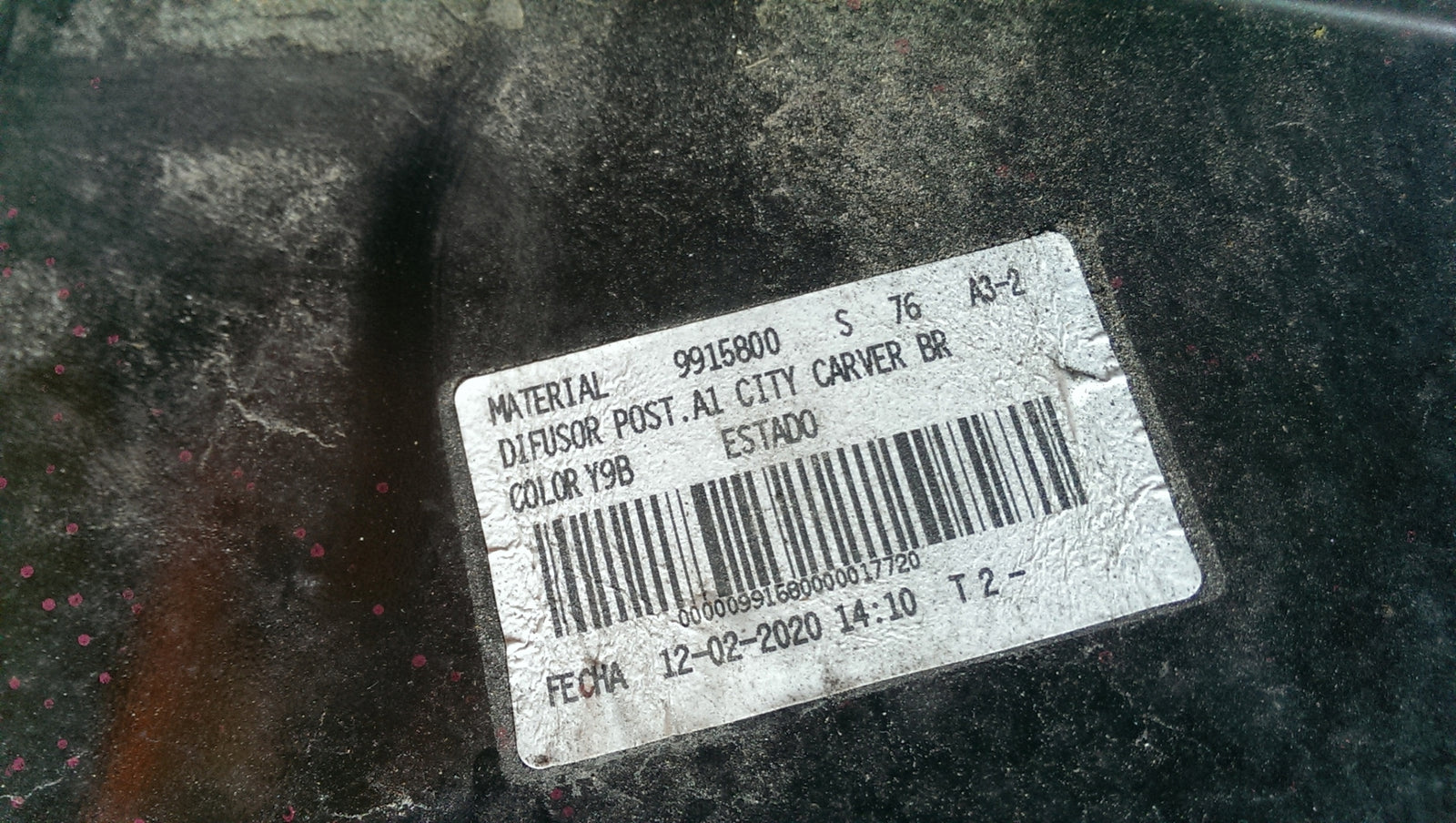 Dokładka spoiler zderzaka tył AUDI A1 82A807421C