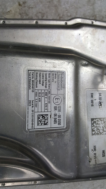 WEBASTO moduł grzewczy PORSCHE TAYCAN AUDI E-TRON GT 9J1963507E demontaż