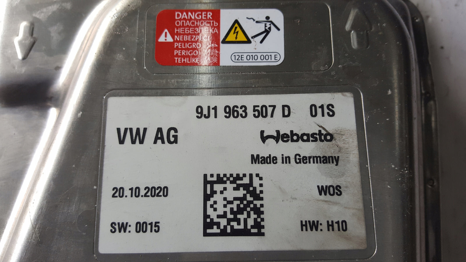 WEBASTO moduł grzewczy PORSCHE AUDI 9J1963507D