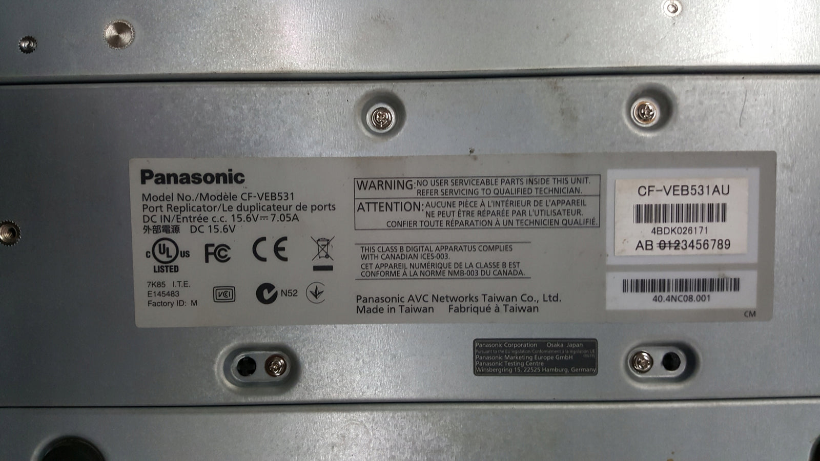 Stacja dokująca Panasonic CF-VEB531 HDMI VGA USB