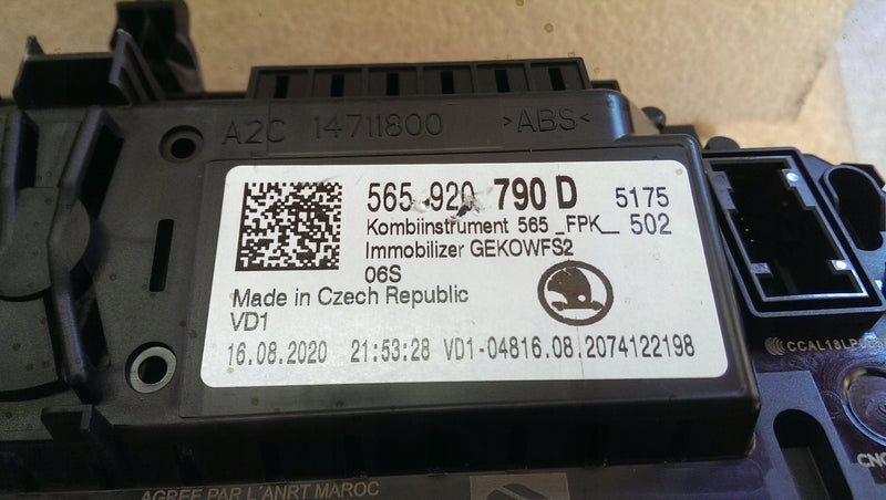 Licznik virtual SKODA KAROQ/KODIAK 565920790D