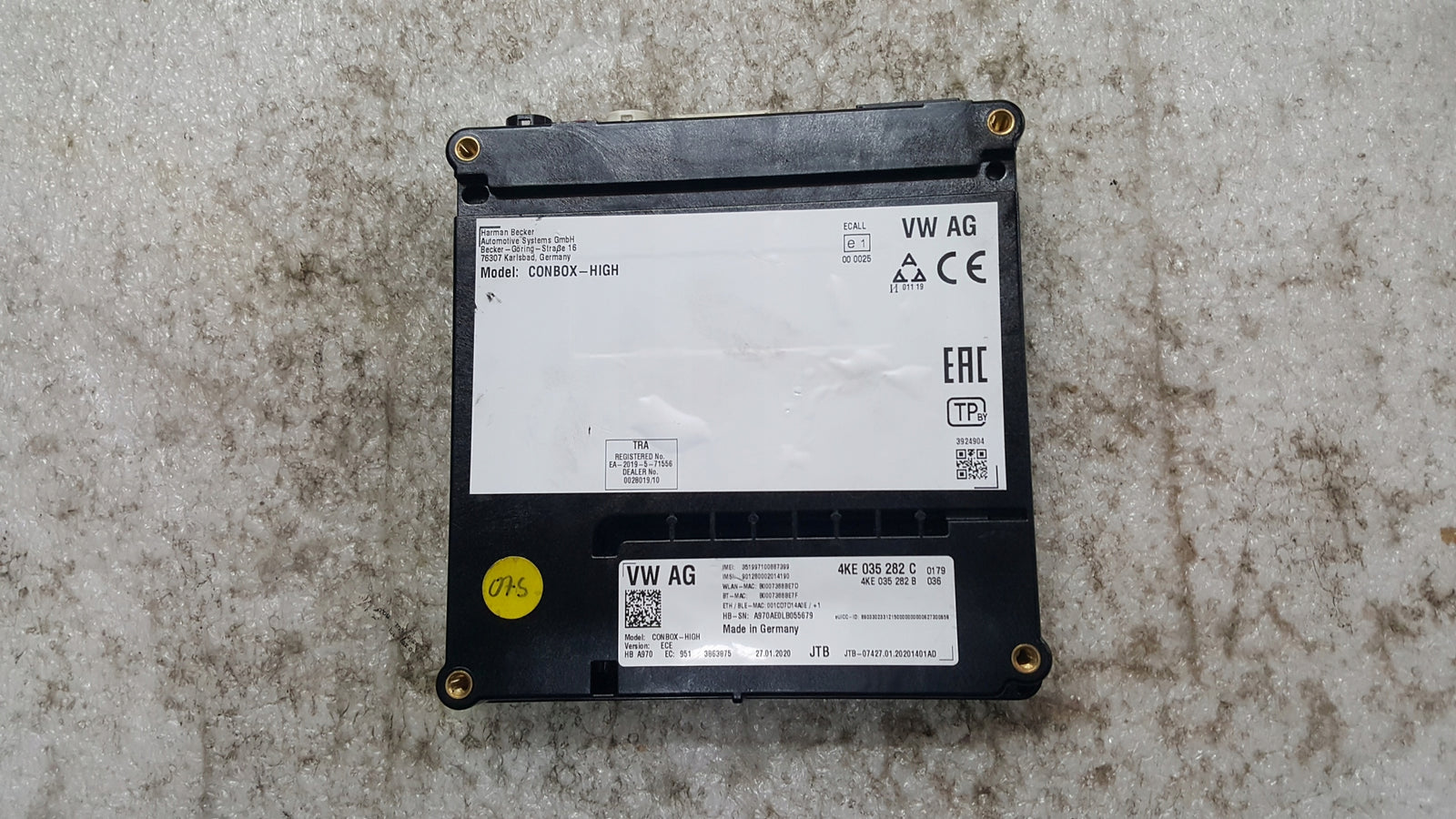 Sterownik moduł SOS-- AUDI A4 (B9) A5 RS4 RS5 4KE035282C demontaż