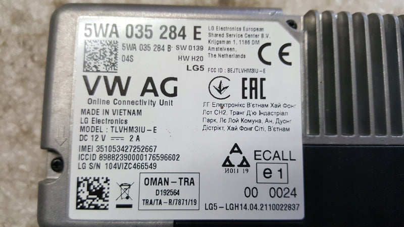 Moduł usług ON LINE VW AUDI SEAT SKODA 5WA035284E