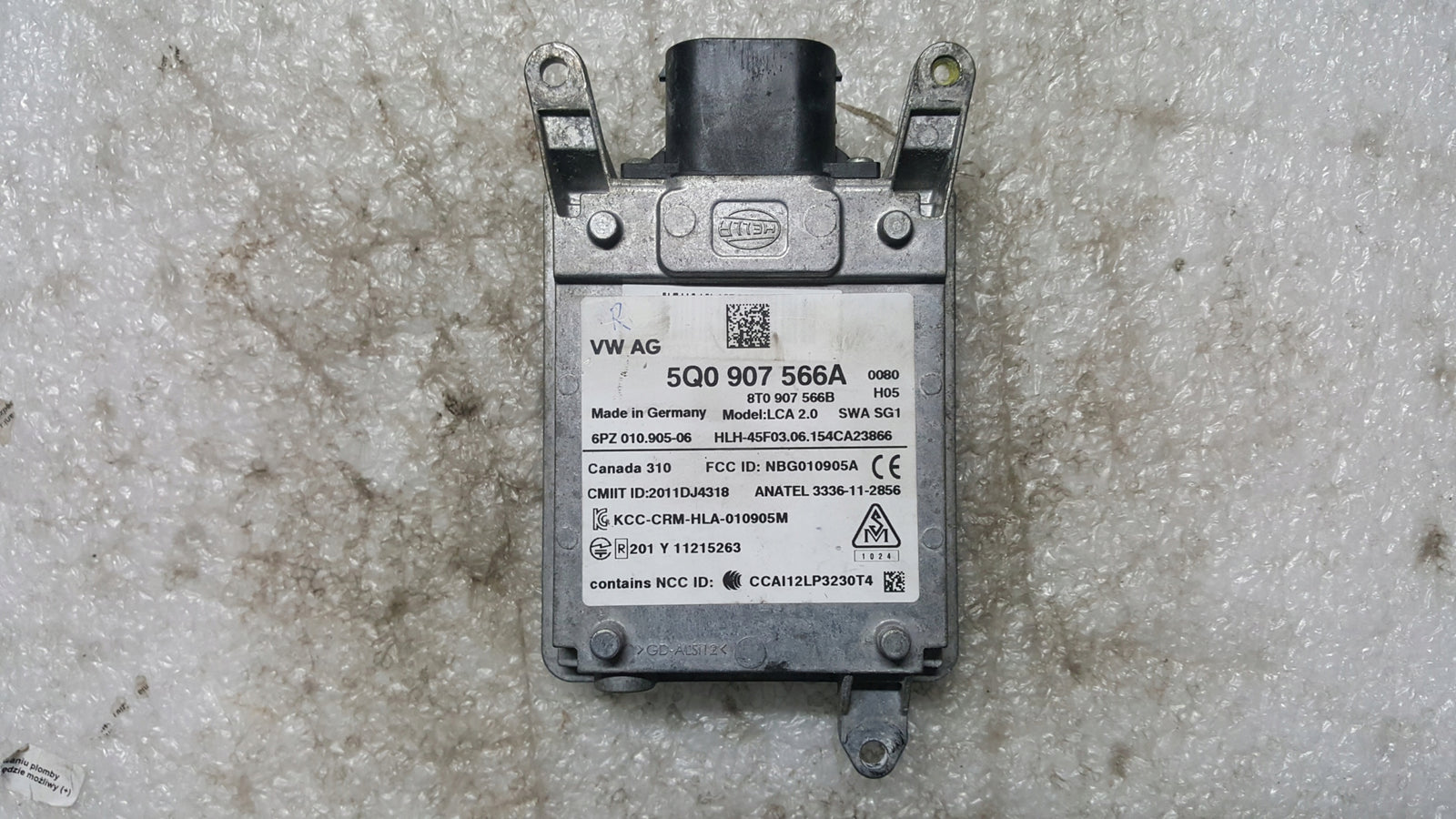 Asystent zmiany pasa ruchu prawa strona AUDI A3 RS3 5Q0907566A demontaż