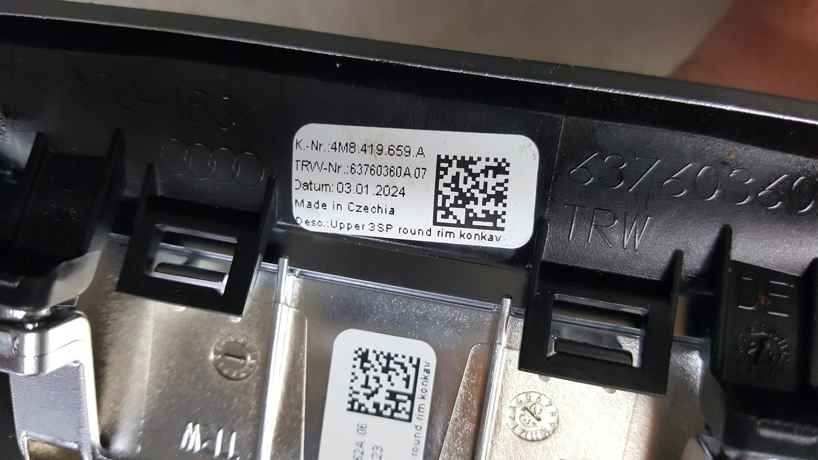 AUDI SQ5 ELEMENT ZAŚLEPKA NAKŁADKA KIEROWNICY 4M8419659A