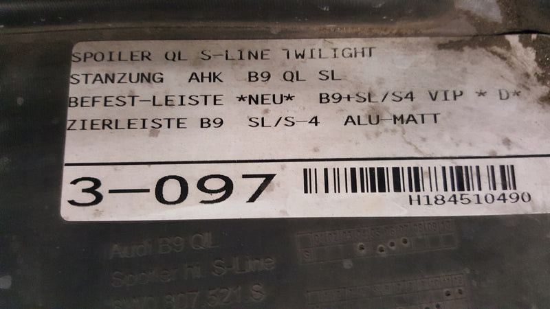 SPOILER ZDERZAKA TYŁ 8W0807521S AUDI A4 B9 S-LINE