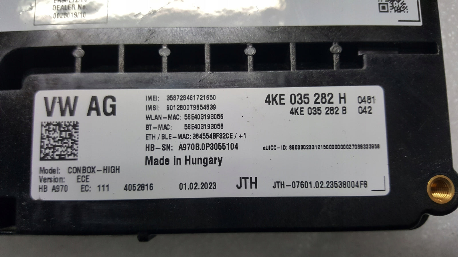 Sterownik moduł SOS AUDI 4KE035282H demontaż