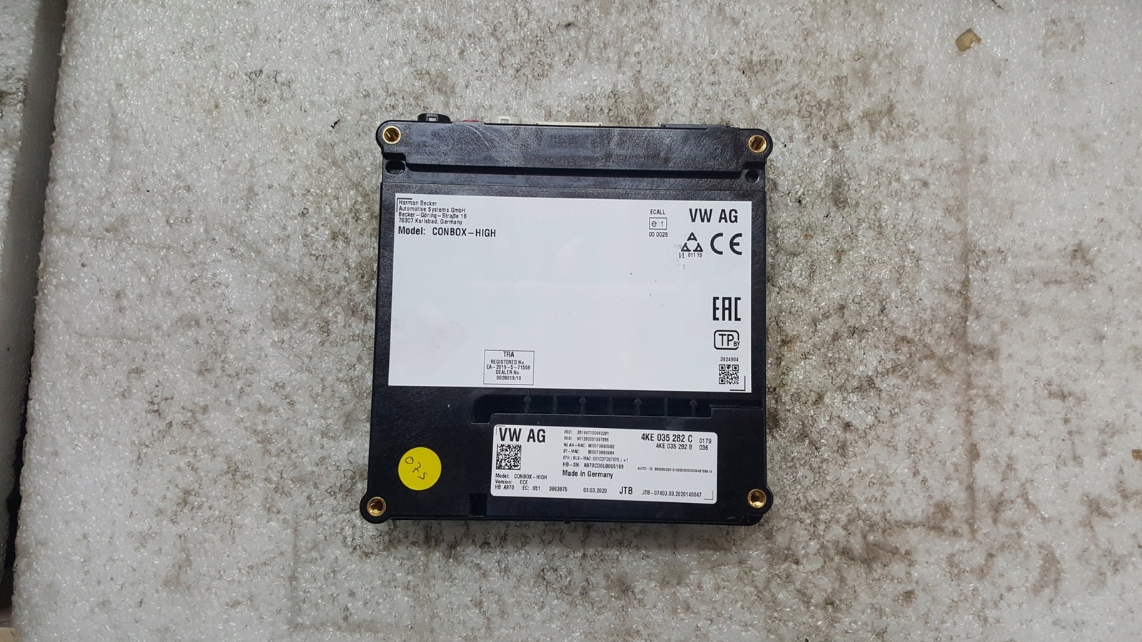 Sterownik moduł SOS-- AUDI A4 (B9) A5 RS4 RS5 4KE035282C demontaż