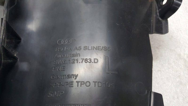 Kierownica powietrza lewy przód AUDI A5 8W6121763D demontaż