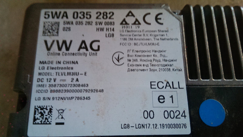 Moduł usług ON LINE VW AUDI SEAT SKODA 5WA035282