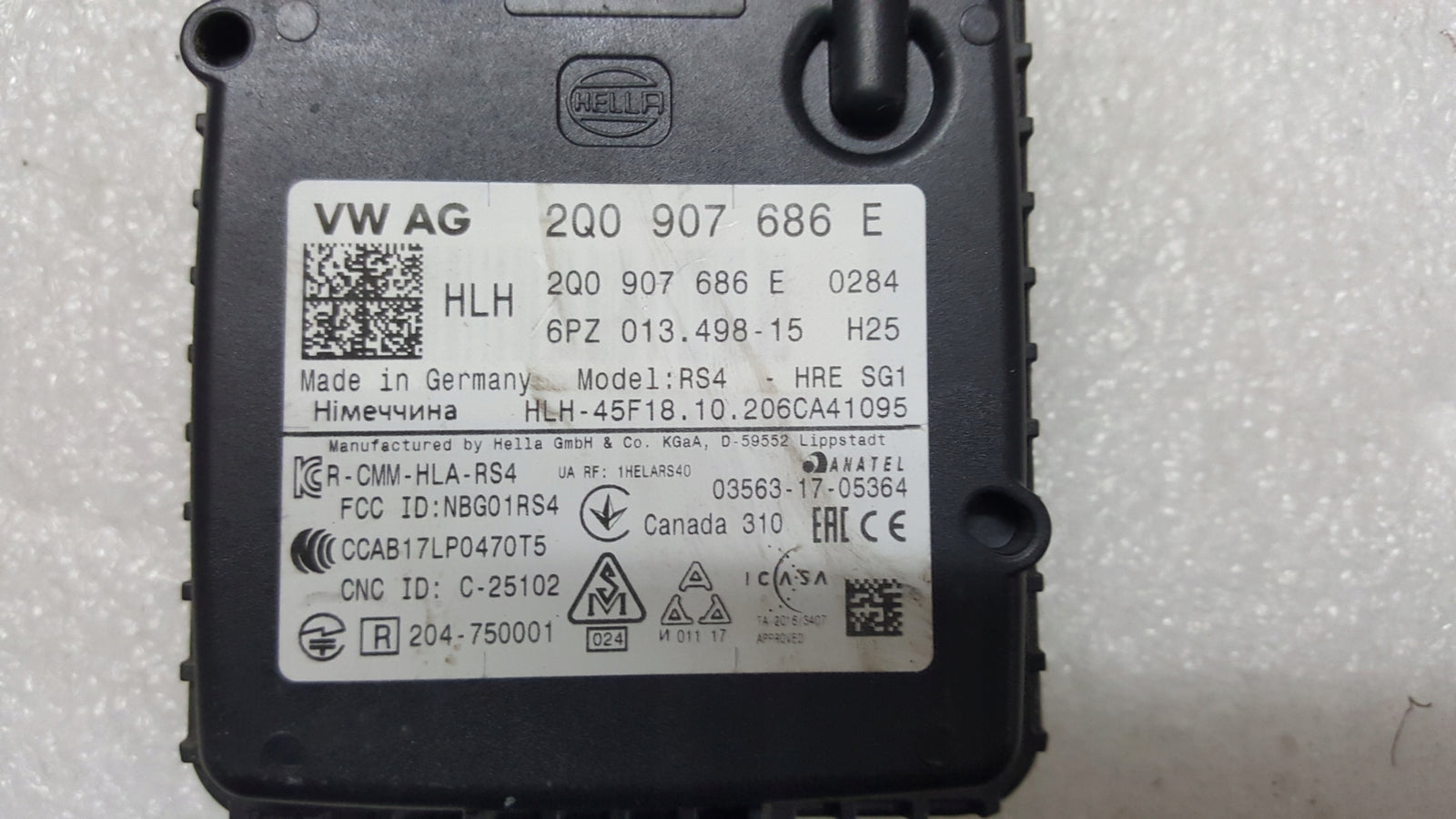 Radar asystent zmiany pasa VW AUDI SKODA SEAT 2Q0907686E demontaż