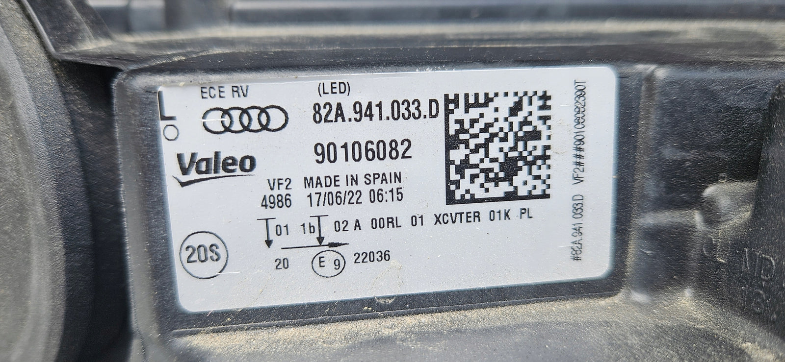 Le reflektor FUL LED AUDI A1 S1 82A941033D 2022r