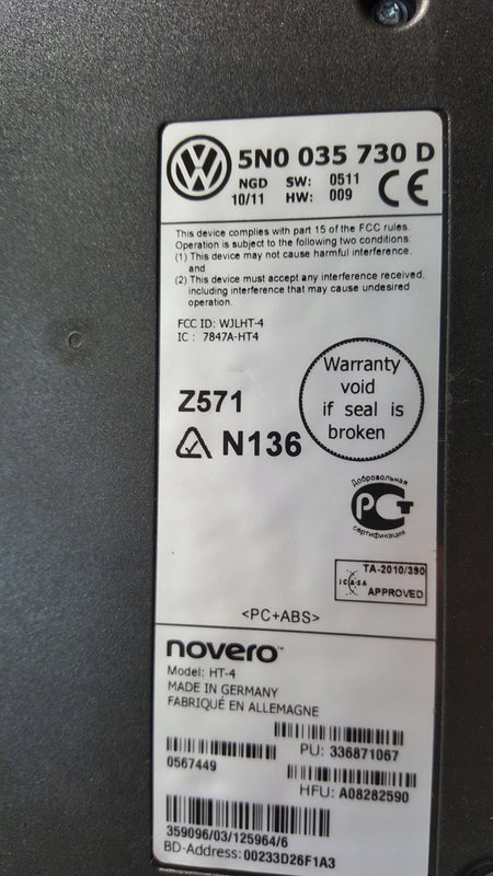 SKODA SUPERB II MODUŁ BLUETOOTH 5N0035730D