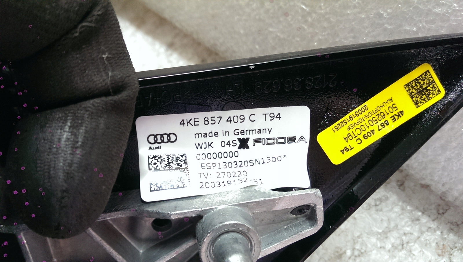 Lusterko lewe kamera AUDI E-TRON 4KE 4KE857409C