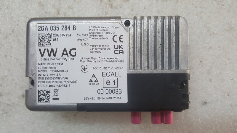 Moduł usług ON LINE -- VW AUDI SEAT SKODA 2GA035284B demontaż