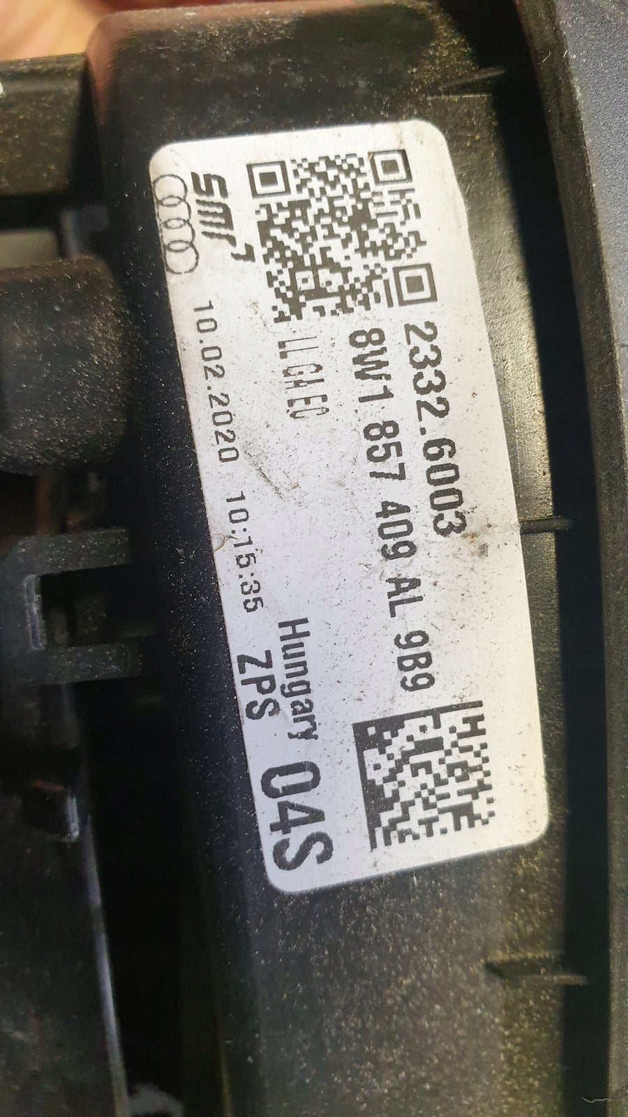 Le Lusterko zewnętrzne AUDI A4 8W1857409AL 10 pin