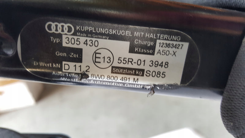 AUDI A4 B9 8W0 HAK HOLOWNICZY Z WIAZKA 8W0800491M 8W0971541F