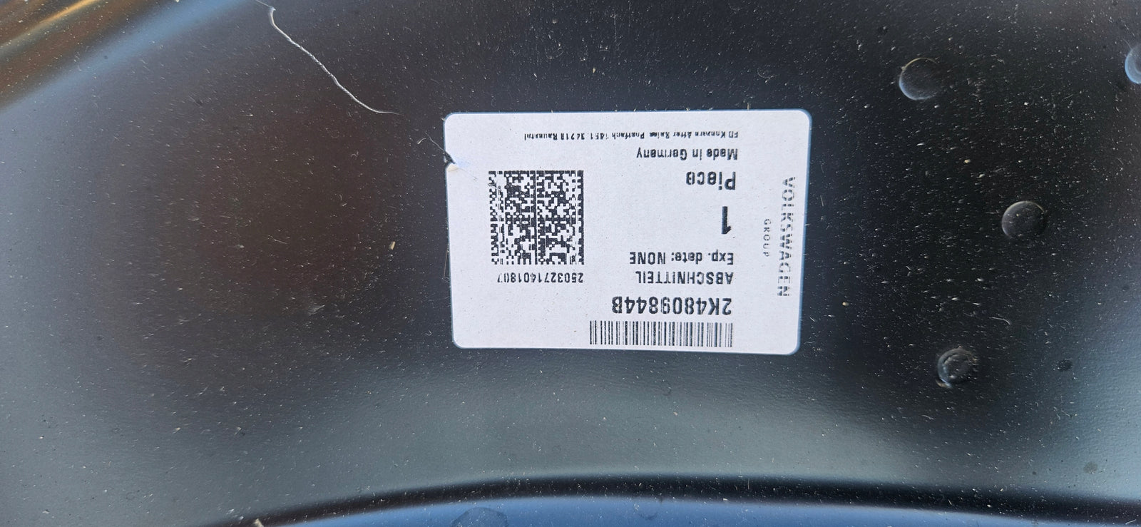 NOWY błotnik lewy tył Volkswagen Caddy 2K4809844B
