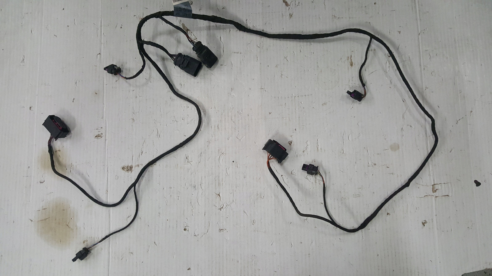 Wiązka czujników PDC zderzaka tylnego AUDI A3 8V0971104B demontaż