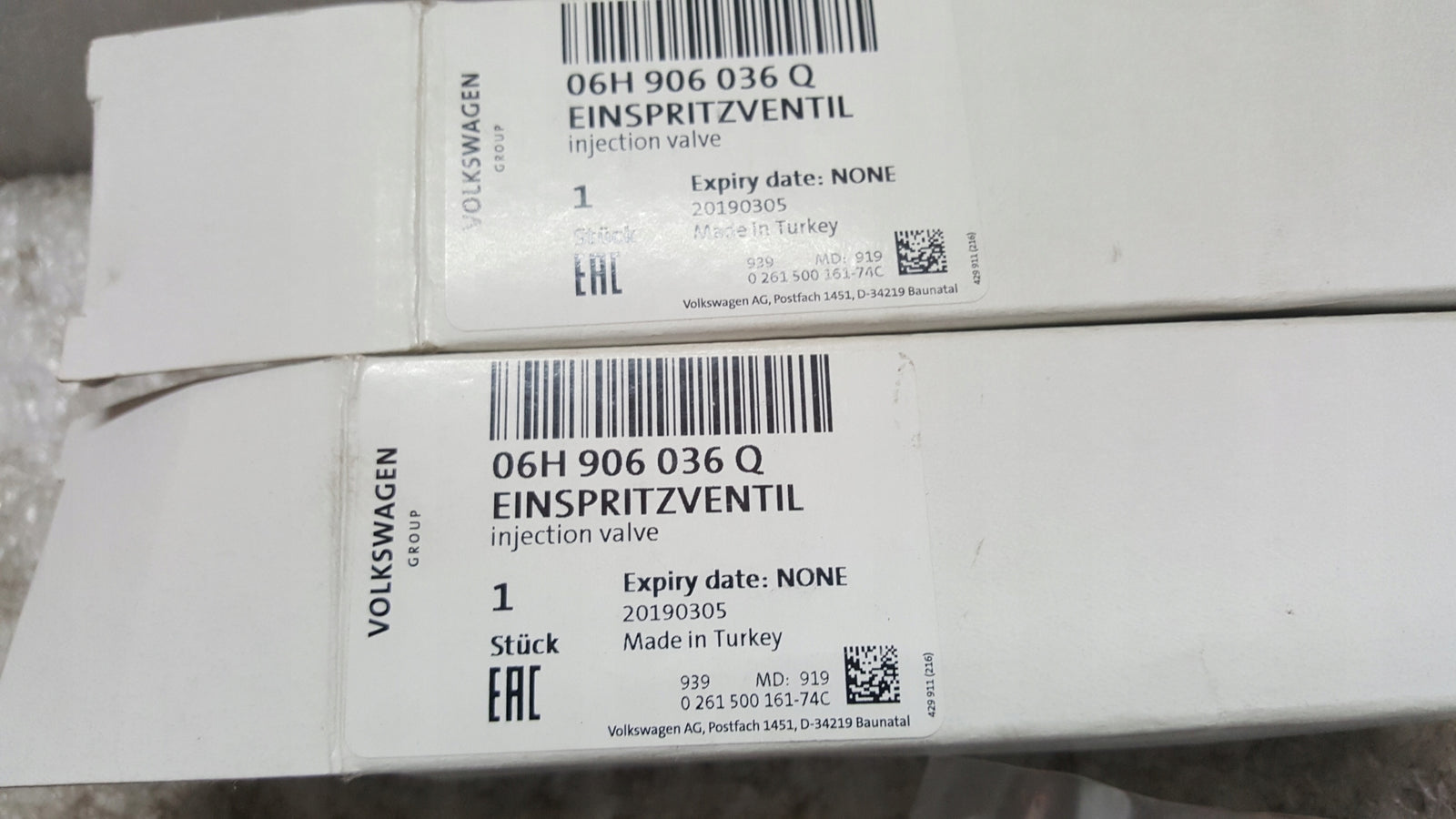 Wtryskiwacz VW AUDI SEAT SKODA 06H906036Q oryginał