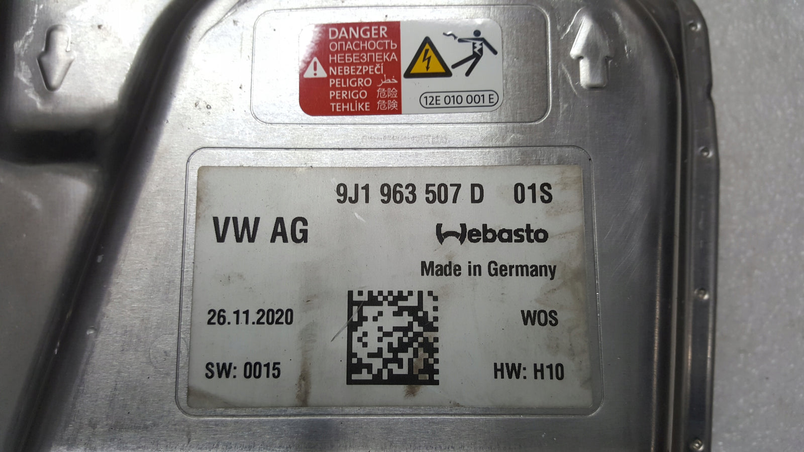 WEBASTO moduł grzewczy PORSCHE AUDI 9J1963507D demontaż