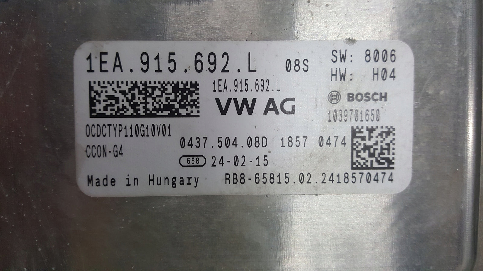 VW ID3 ID4 1EA MODUŁ ŁADOWARKA WYSOKIEGO NAPIĘCIA 1EA915692L