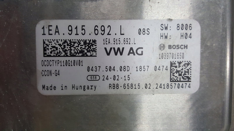VW ID3 ID4 1EA MODUŁ ŁADOWARKA WYSOKIEGO NAPIĘCIA 1EA915692L