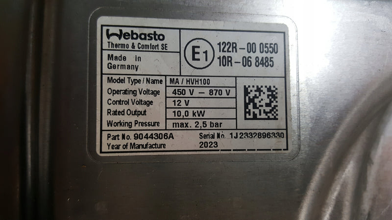WEBASTO moduł grzewczy AUDI e-tron GT 9J1963507F