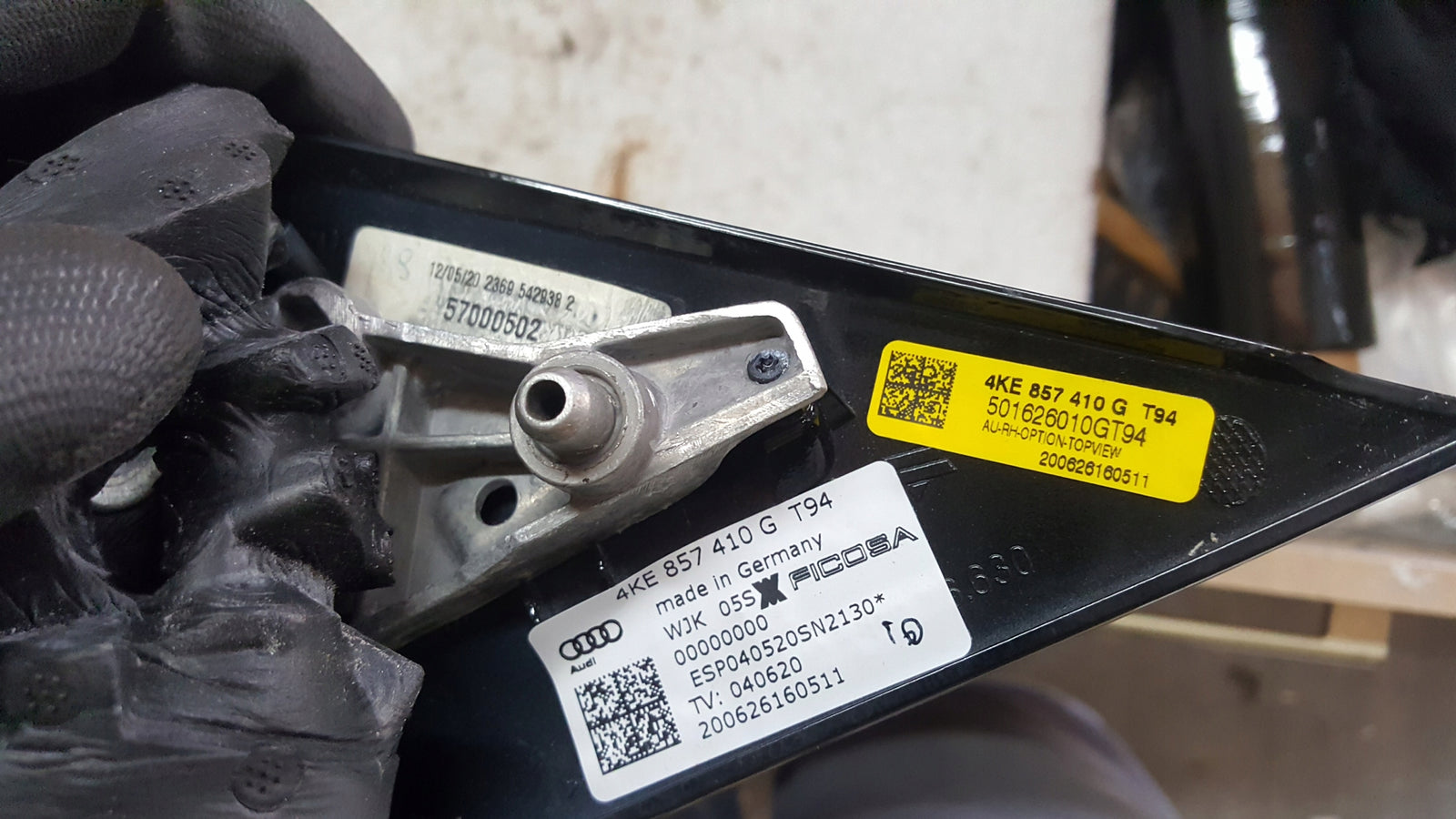 Prawe lusterko kamera AUDI E-TRON 4KE857410G oryginał demontaż