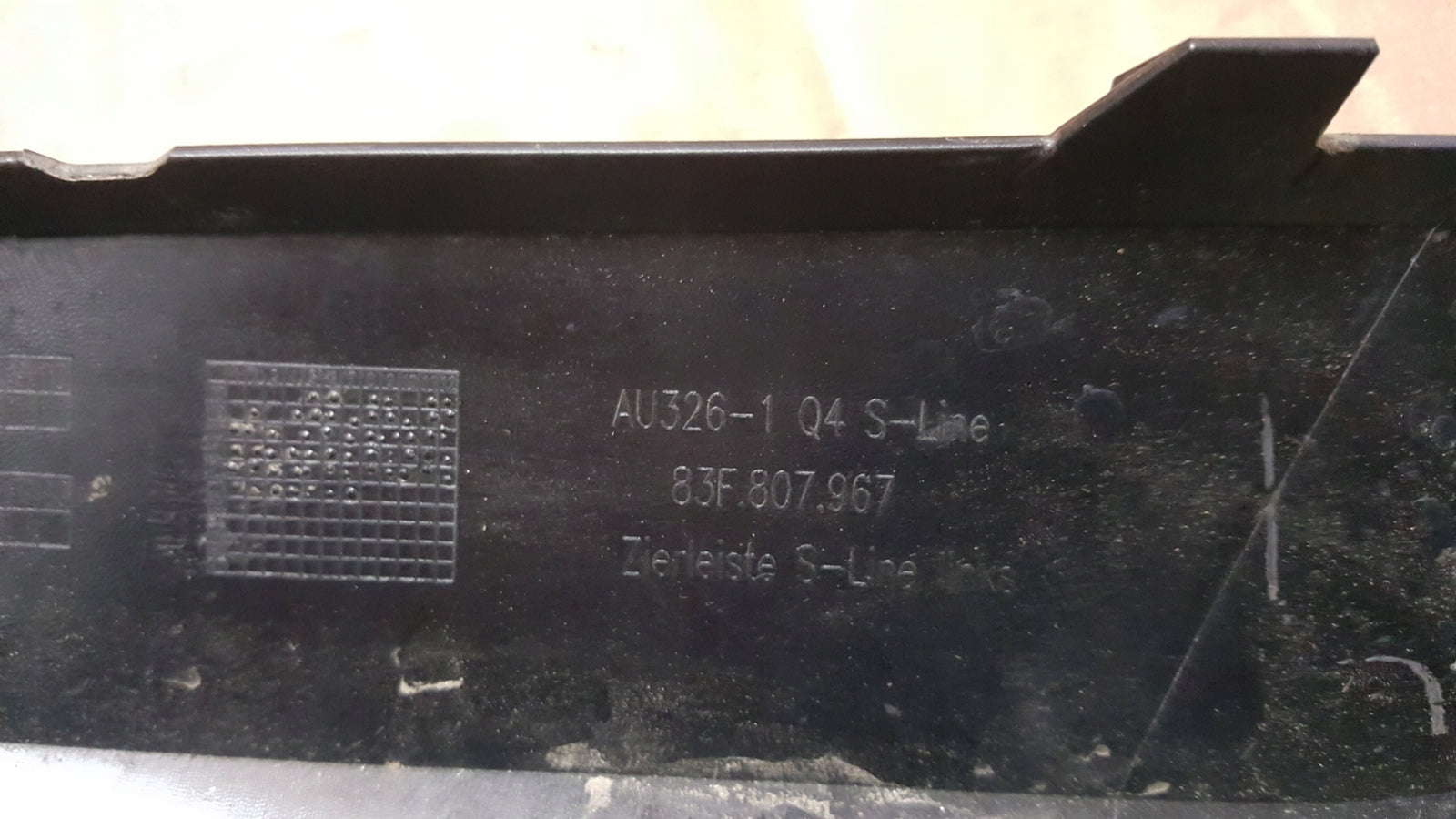 AUDI Q3 S LINE 83F 83F807967 LISTWA ZDERZAKA TYŁ