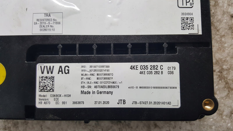 Sterownik moduł SOS-- AUDI A4 (B9) A5 RS4 RS5 4KE035282C demontaż