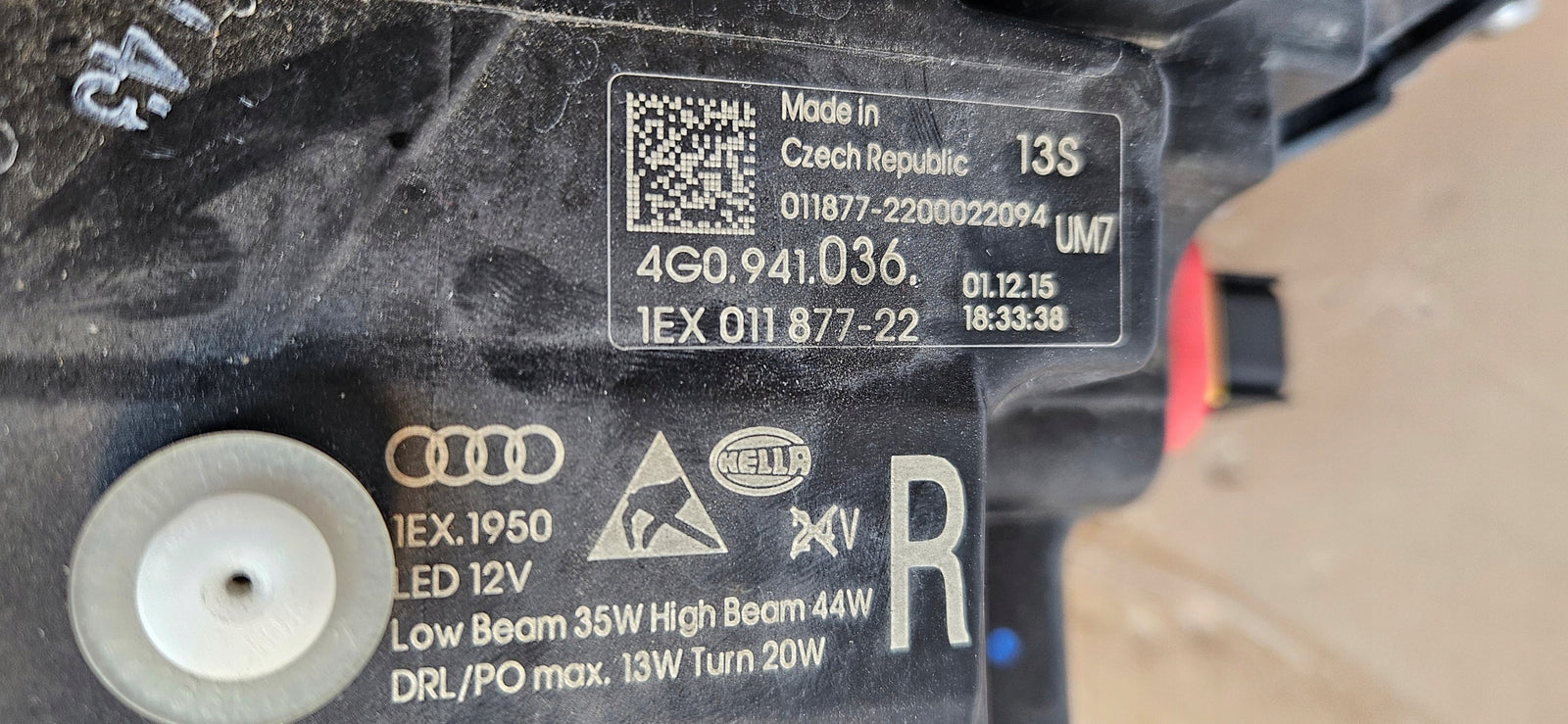 4G0941036 IDEAŁ Pr Matrix AUDI S6 RS6 A6 C7