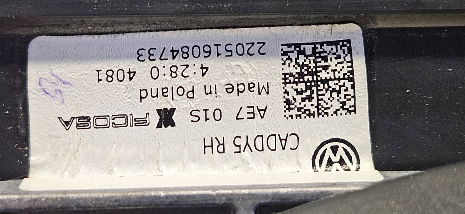 Pr Lusterko zewn 2k7857502BA Vw Caddy Ford Conect 7pinów + 2