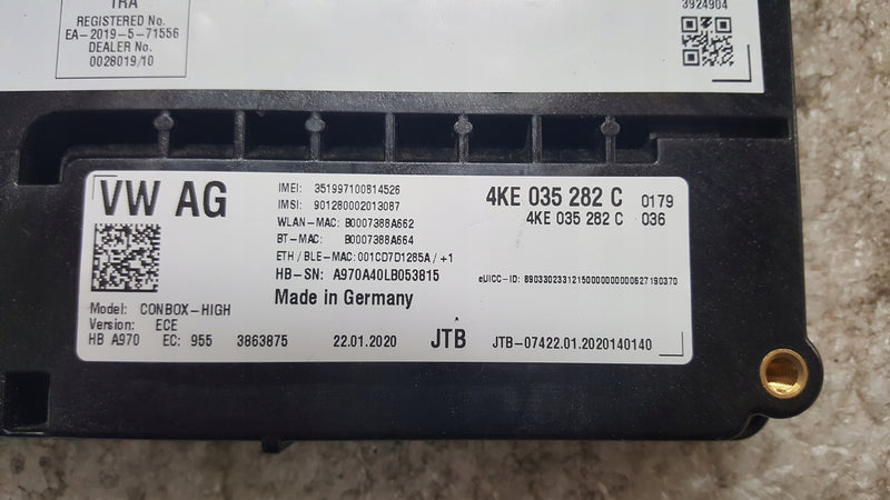 Sterownik moduł SOS-- AUDI A4 (B9) A5 RS4 RS5 4KE035282C demontaż