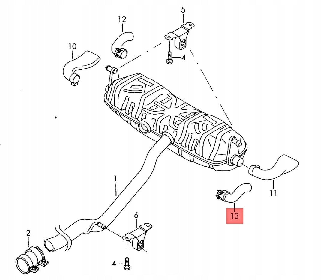 Rura wydechowa 7L6253681M VW Touareg