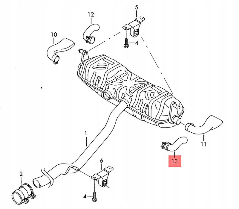 Rura wydechowa 7L6253681M VW Touareg