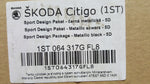 Folia dekoracyjna czarna SKODA CITIGO 1ST064317G